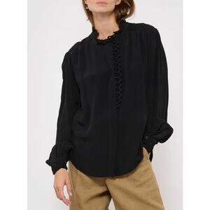 Isabel Marant Estela LS Blouse in Black FR 38 US 6